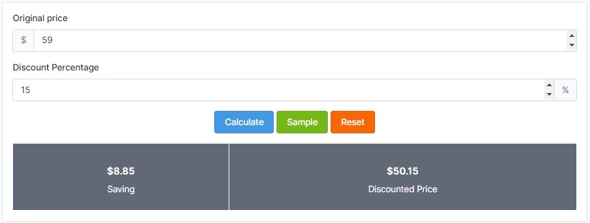 Best Online Discount Calculator 